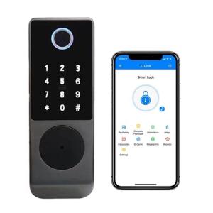 China IP65 TTlock Bluetooth Controlled Door Lock Biometric Finger Print wholesale