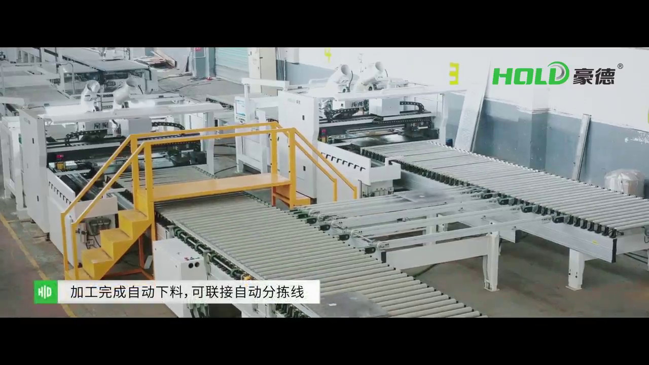 Auto Woodworking Edge Banding Machine Wardrobe Panel Furniture Production Line CE Certified