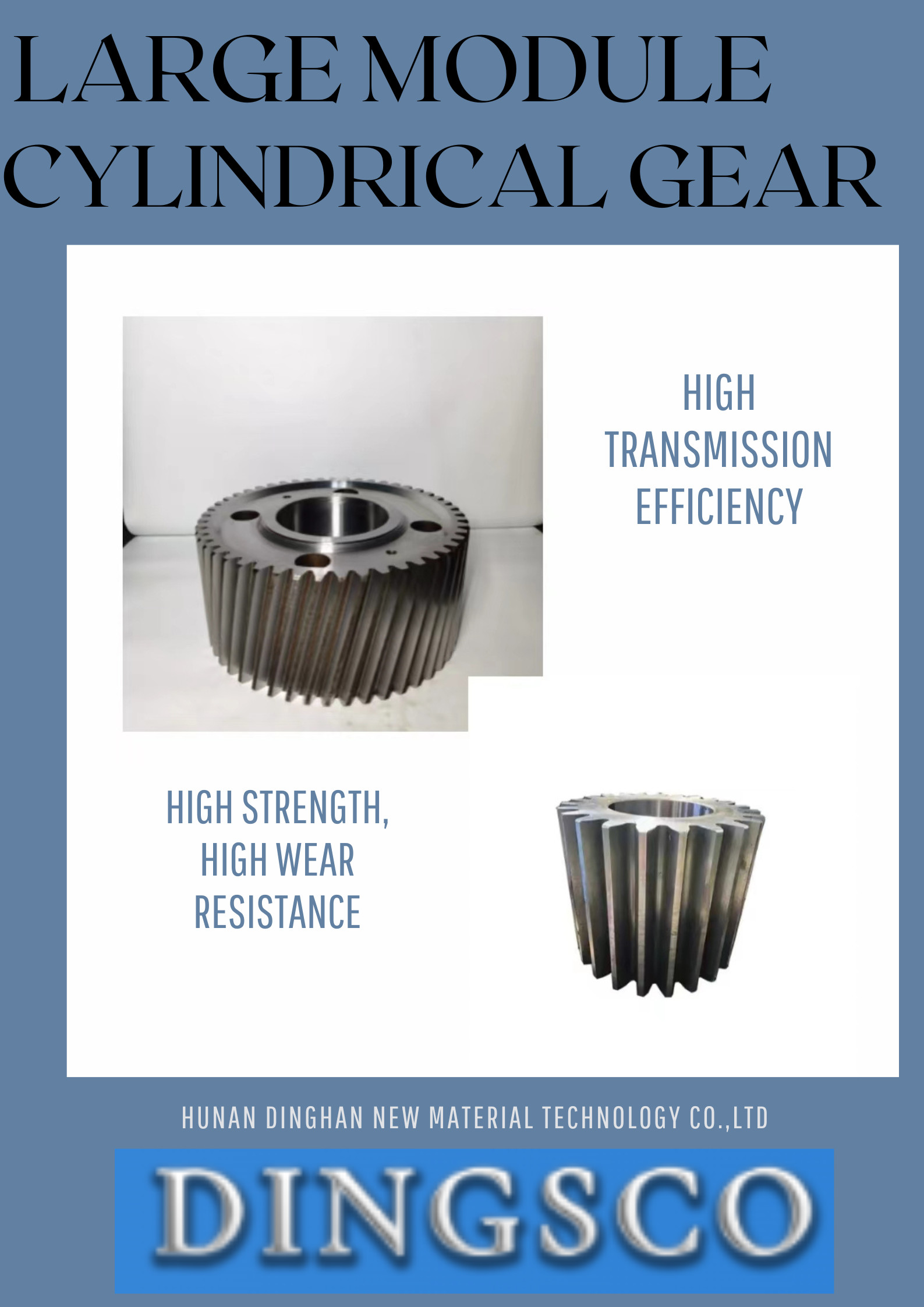 Module 0.5-20 Precision Cylindrical Helical Spur Gear With Long Diameter For Industrial Transmission