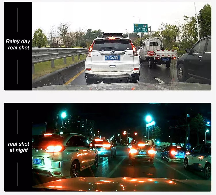 Vehicle 30FPS 2.5D Touch Screen Stream Dash Cam WIFI GPS Wide Angle