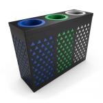 ISO14001 Certificate Supermarket 20gal Metal Recycling Bin