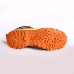 Anti Slip Nylon Fabric Gusset Genuine Leather Upper Shoes For Long Lasting