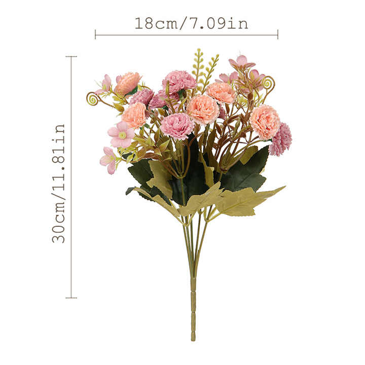 Simulation Silver Dusty Rose Wedding Decoration Christmas Party Rose Flores Gold Artificial Silk Flowers Bouquet