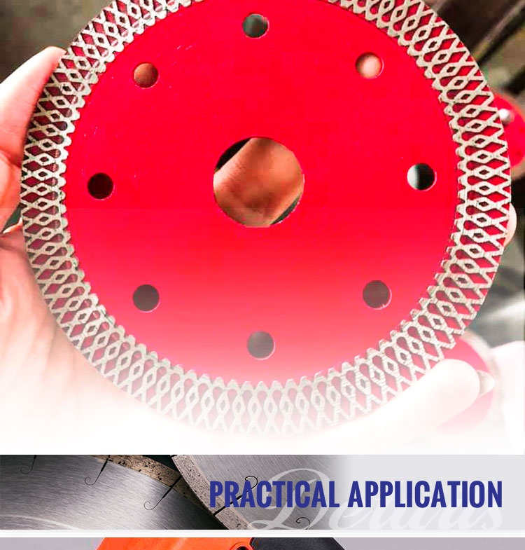 Cutting Solution 4 inches Turbo Diamond Saw Blade for Customized Ceramic on Angle Grinder