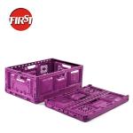 570x370x210mm Small Folding Plastic Fruit Crates Collapsible Agriculture