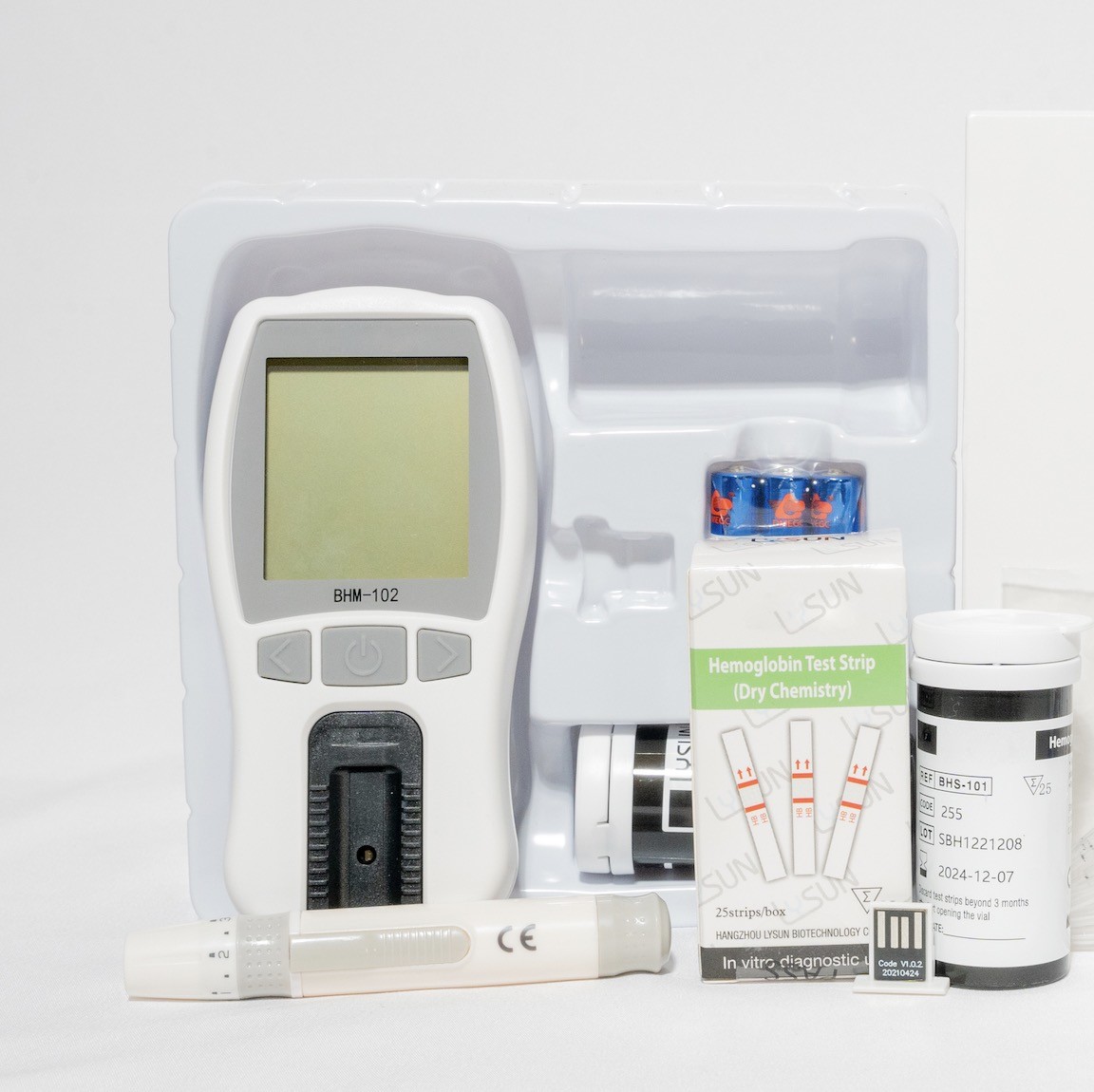 HZ Blood Hemoglobin HCT Analysis Meter For Home / Hospital Use BHM-102