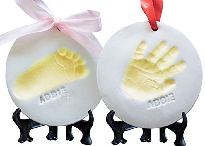 Little Baby Clay Impression Kit Ribbon Imprint Keepsake Baby Footprint Kits