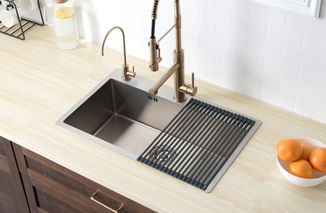 Topmount Stainless Steel Kitchen Sink Handmade Single Bowl 18 Gauge 50x50