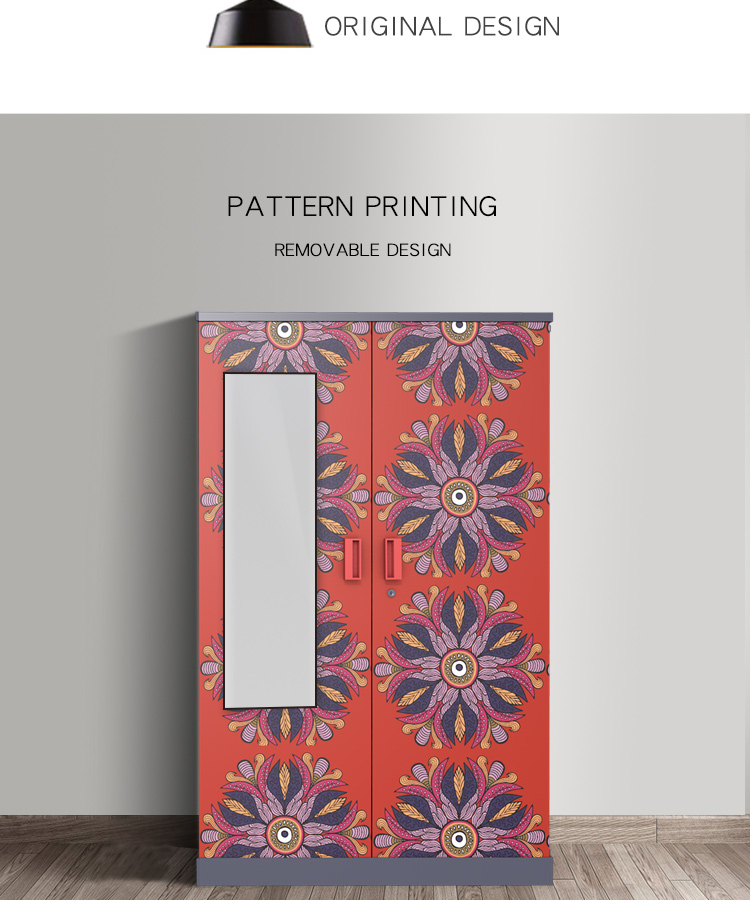 Aluminum Alloy Commercial 0.6mm 2 Door Closet Cabinet