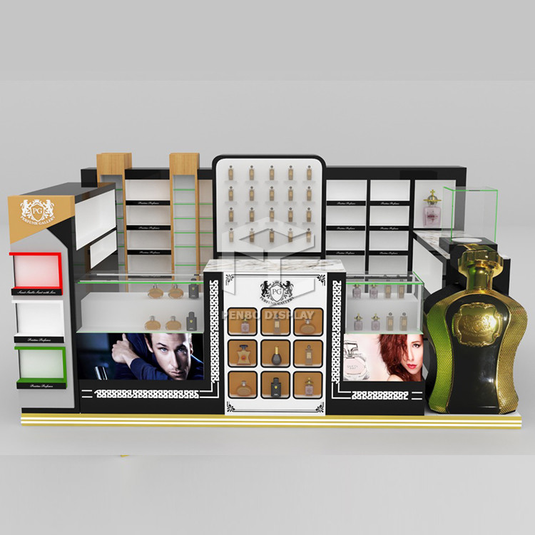 OEM Skincare Display Shelves 12mm Thick MDF Cosmetic Shop Display