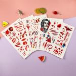 Noctilucent Light Festive Stickers Funny Makeup Halloween Tattoo Stickers