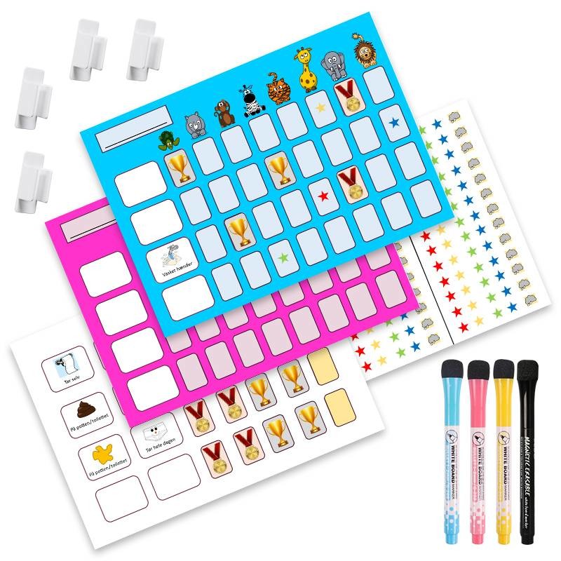 A3 Preschool Reward Chart Printable Magnetic Behavior Chart 0.8mm Thickness