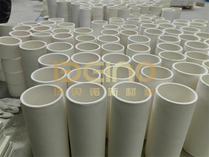 Bending Ceramic Sleeve Lined Pipe One Piece Alumina Ceramic Tube