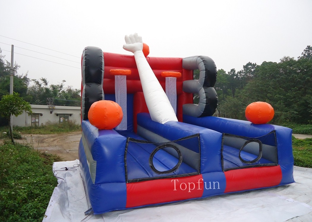 Double Stitch 16.5FTL Inflatable Basketball Games With Hoops Waterproof