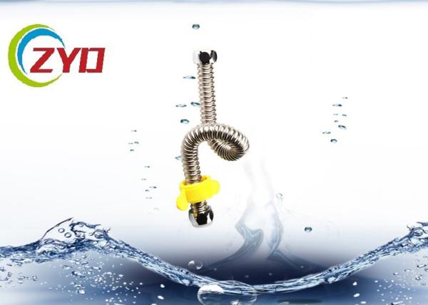 G1/2" DN15 Stainless Steel Brass Screw 360° Flexible Corrugated Pipe Faucet