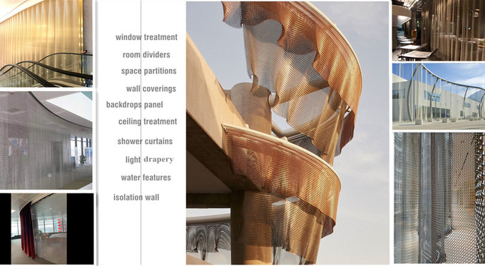 Design And Manufacture Metal Mesh Curtain With Stainless Steel Rings