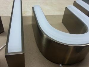 China IP65 Custom Laser Cut Metal Signs 50mm Depth RoHs Certified wholesale