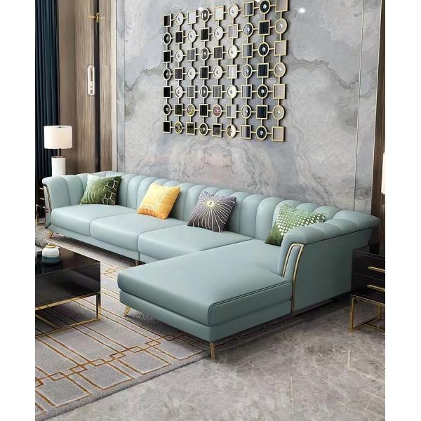 Luxury Nordic Cloth Corner Sofa Hotel Home Modern L Shaped