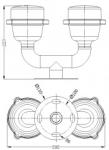 3W Dual Head 32.5cd Aviation Obstruction Lamp