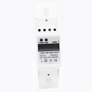 China Din Rail 220V 230V 80A 1 Phase 2 Wire Kwh Active Energy Meter wholesale