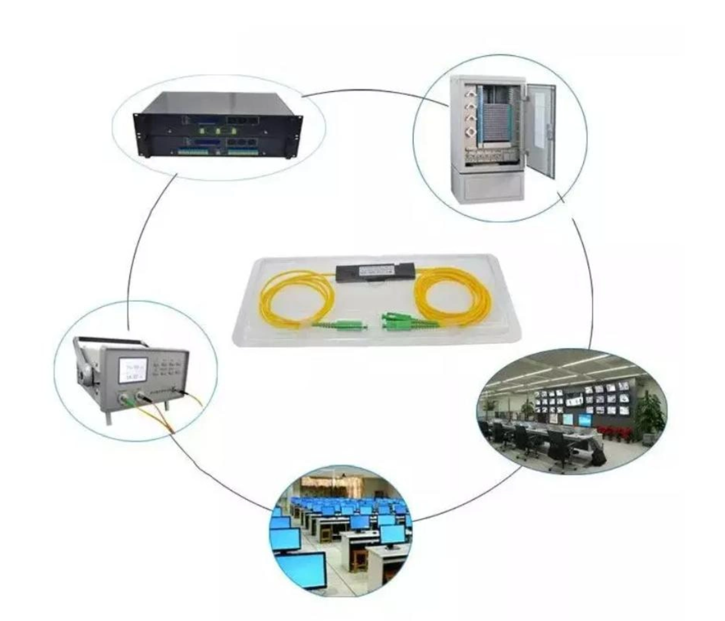 FTTH FTTX Network 1*2 FBT Splitter with SC/APC Connector and Single-Mode Fiber Cable
