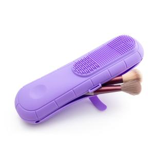 China Durable Tasteless Silicone Cosmetic Purse , Tasteless Makeup Brush Holder Silicone wholesale