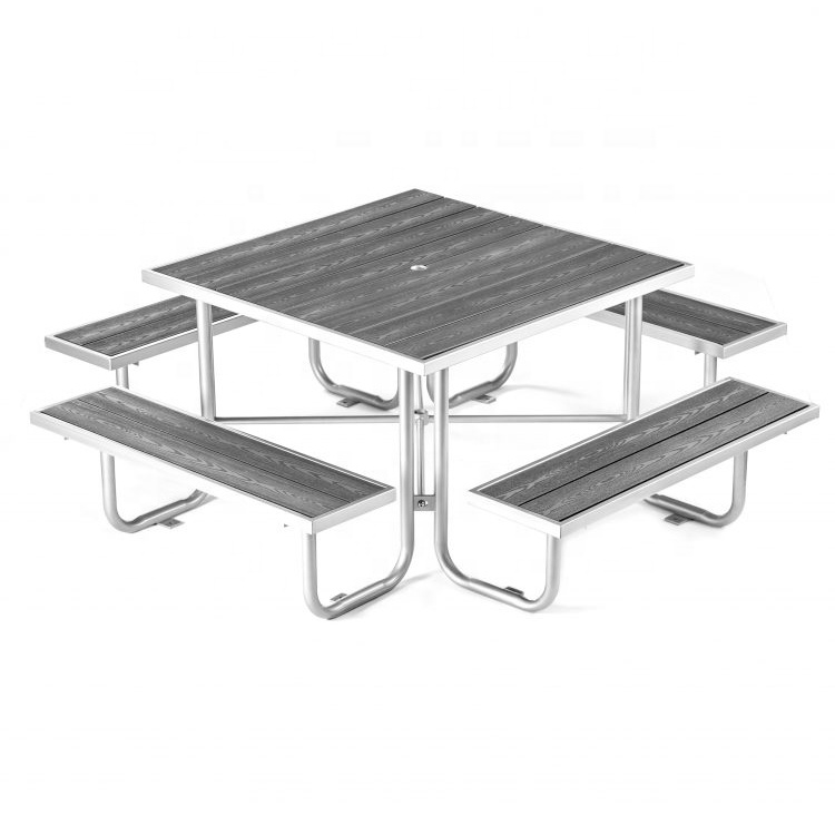 Factory Customized Picnic Table Outdoor Wooden Table Bench Garden Furniture Dinning Table Set