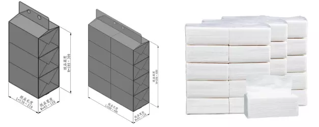 Edge Embossing LCD Display Counting Kleenex Machine 4800Sheets/Min