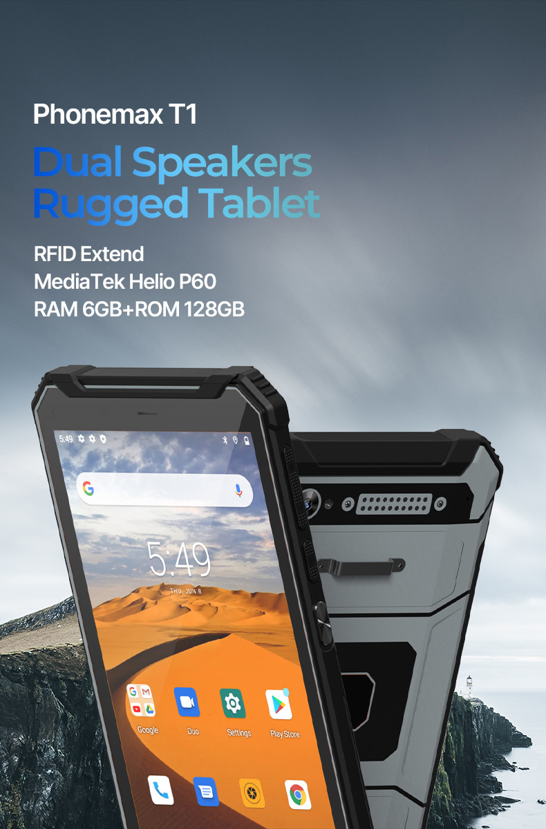 Phonemax T1 Ruggedized Android Tablet PC RAM 6GB+ ROM 128GB