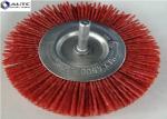 Abrasive Nylon Wire Wheel Brush 1.4mm Wire Diameter Red Colour For Polishing