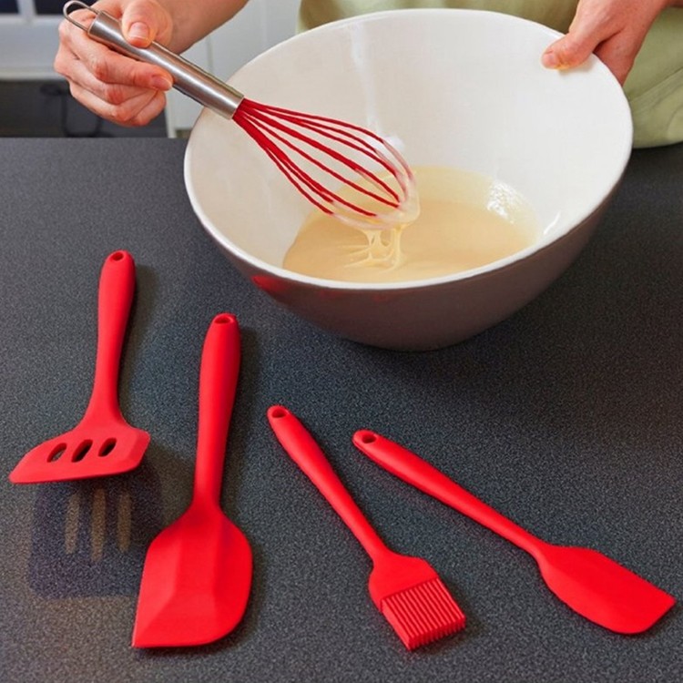 10PCS Premium Amazon Top Seller Cooking Set Heat-Resistant Flexible Kitchen Tools Gadgets Silicone Kitchen Utensil