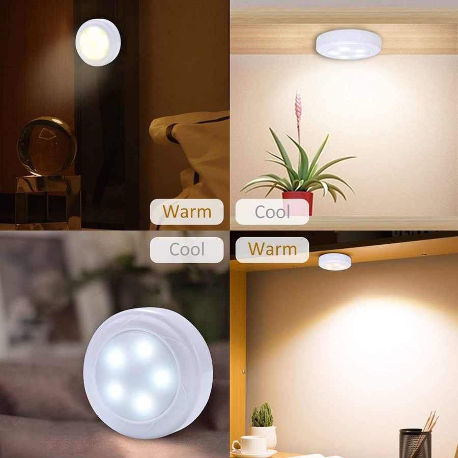 4.5VDC Battery Operated Puck Lights With Remote