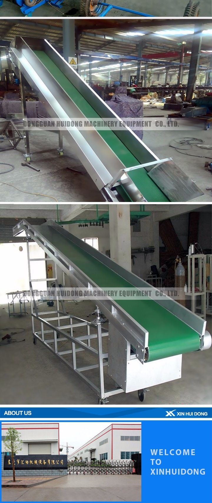 Small Assembly Line Roller Conveyors , Belt Driven Conveyor For Climbing