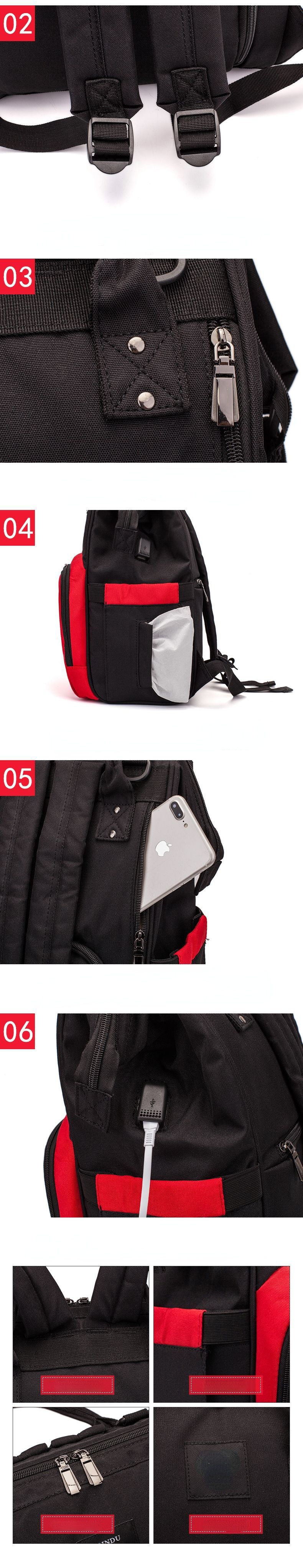 Hot Insulation Mummy Maternity Nappy Bag Waterproof Large Capacity Baby Diaper Bag With Stroller Strap For Baby Care