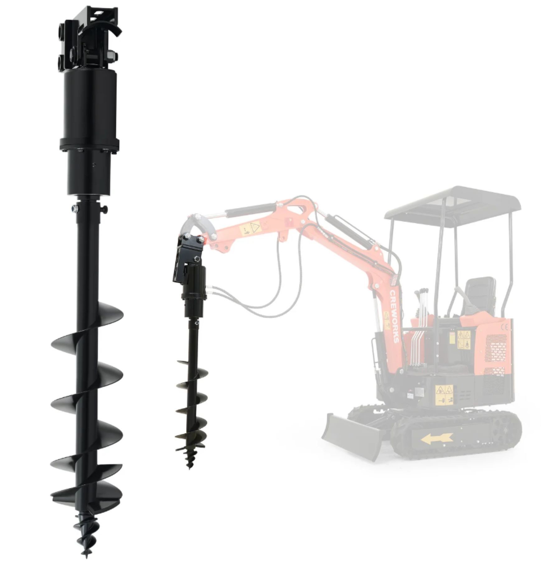 10-30tons Excavator Earth Auger Drill for EC120 EC130 EC140 EC210 EC240 EC290 Excavator