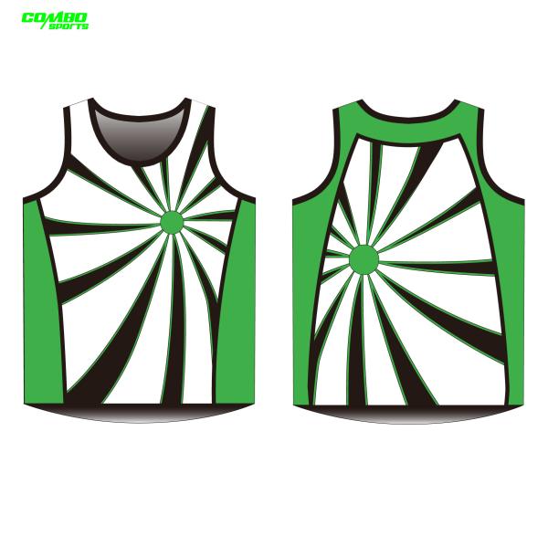 Body Length 46-82cm Round Neck Singlet , Digital Sublimation Mens Fitness