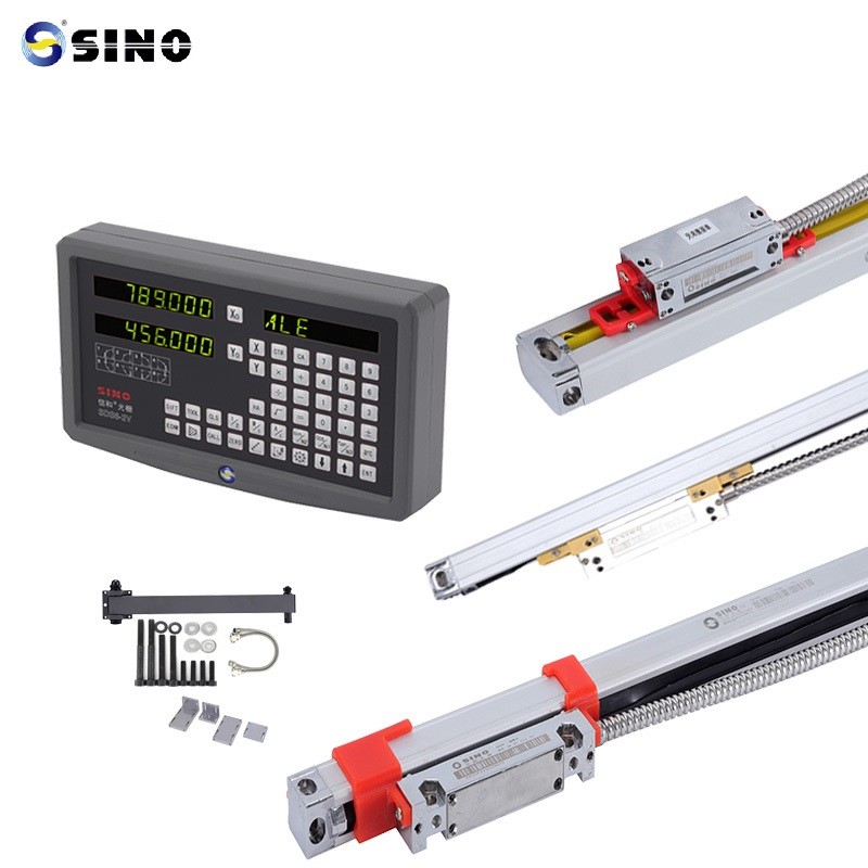 SDS6-2V SINO Dro 2 Axis Digital Readout System Kit With Linear Encoder For Lathe Milling Machine