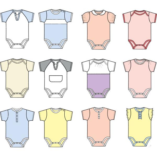 Soft Cute Newborn Baby Clothes Short Sleeve Bodysuit Baby Boys And Girls