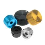Customized Potentiometer Knob Shaft Black Silver Blue Yellow Aluminum Volume