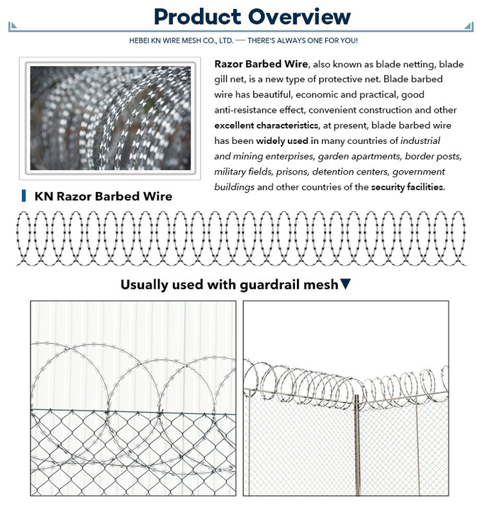 Secure Your Property with single coil concertina razor wire Military and Private