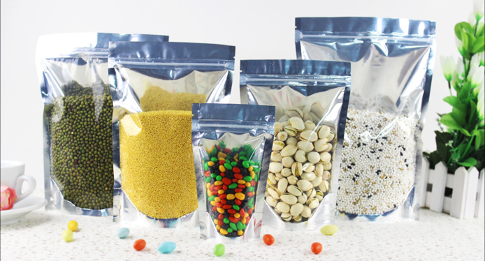 Frozen / Sea Food Aluminium Foil Zip Lock Bag , Temperature Resistance Stand Up Plastic Pouches