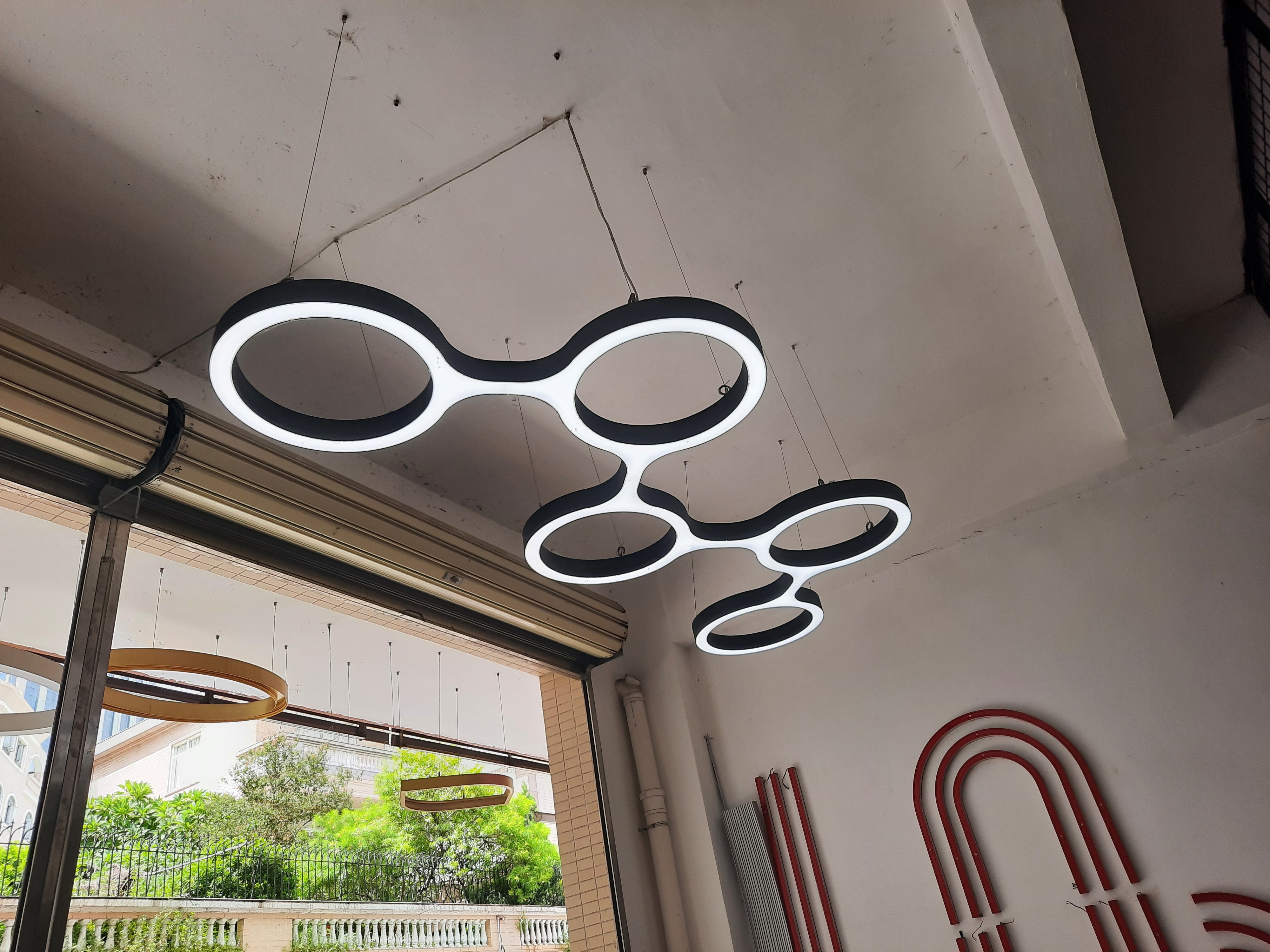 Aluminium Led Circle Pendant Light SMD5630 Hanging Circle Led Light