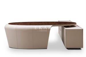 China High Gloss Wooden Table Top Leather Home Office Desk W001S28 wholesale