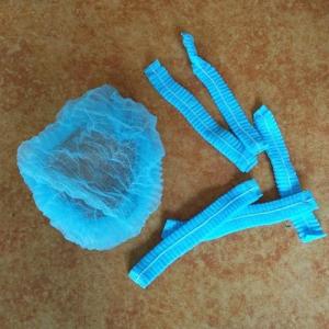 China Blue Bouffant Clip Cap Disposable Surgical Hair Net Cap wholesale