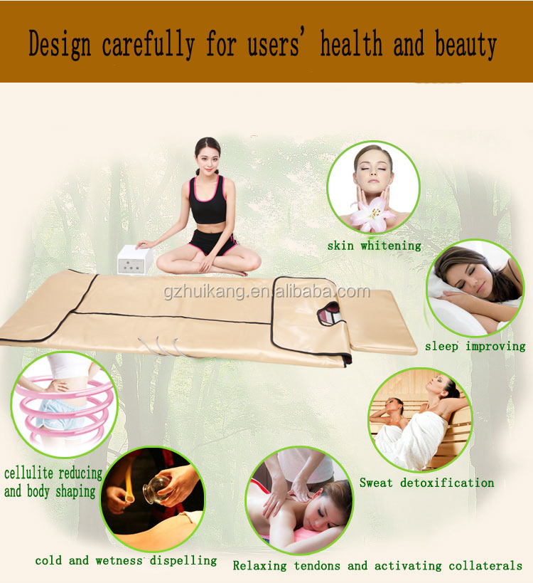 Custom Far Infrared Sauna Blanket Bed Wrap For Detoxification Rehabilitation