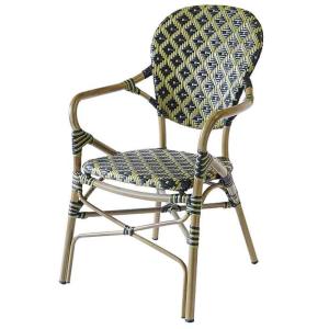 China 1.5mm Aluminum Frame Material Weatherproof Bistro Dining Chairs wholesale