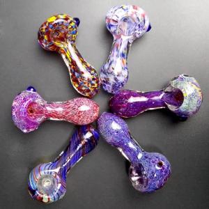 China OEM Handblown 4 Inch Glow Smoking Spoon Pipe wholesale