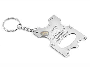 China Cheap Promotion Gift Stainless Steel Innovative Credit Card Ruler Brushed Metal Bottle Opener Key Ring wholesale
