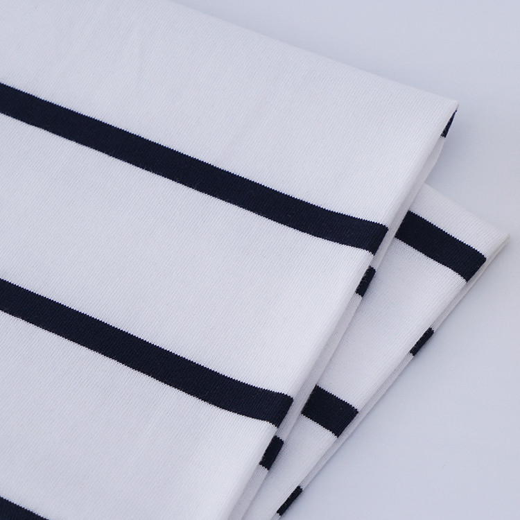 Comfort And High Quality Breathable Easy To Care ​Striped Material Fabric For Long Sleeve Clothes