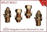 Yellow High Strength Split Bolt Connectors Bond Wires Brass Electrical Wiring
